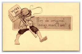 Artist Signed Fred Cavally Comic Bowery Kids Suffrage Sign Sepia DB Postcard V5 - £15.78 GBP