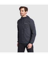 Eddie Bauer Navy Mens Super Sevens Wind Jacket Hoodie Pockets, Size S - $571.47 MXN