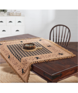 Pip Vinestar Cotton Fabric Table Topper 40x40 Tassel Edges Farmhouse Star - $29.05