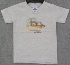 WISCONSIN DELLS T-SHIRT YOUTH SZ XS (2/4) GRAY &quot;DO NOT DISTURB&quot; CAT IN PRAM - $9.99