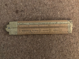 Vintage Stanley Boxwood, Brass Rule, Ruler No 36 1/2 L, Caliper Folding,... - $246.76 MXN