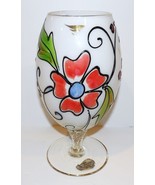 STUNNING VINTAGE ROSSINI ITALY GLASS MCM EMPOLI FLORAL GOLD TRIM TWIST S... - £101.87 GBP