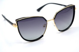 New Aolise Gray Gradient Sunglasses BLACK/GOLD 58-14-143 W/CASE # 9 - £31.09 GBP