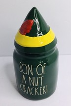 Buddy Elf Son Of A Nut Cracker Lidded Canister Ceramic Jar Rae Dunn Christmas - £24.03 GBP