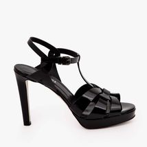 The Parisian Black Patent Leather T-Strap Platform Heel Women Sandal image 2