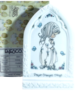Porcelain PLAQUE - GIRL PRAYING - 1993 Precious Moments Enesco 255866/J ... - $6.72 CAD