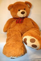 Toys R Us GINORMOUS 48&quot; Brown Teddy Bear w/Green &amp; red Christmas Scarf P... - $224.95