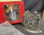 Pewter Finish 4.5” NATIVITY CANDLE HOLDER New In Box - £3.95 GBP