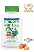 SmartyPants Kids Formula &amp; Fiber Daily Gummy Vitamins: Gluten Free, Multivita... - £24.57 GBP