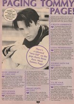 Tommy Page teen magazine pinup clipping PIX Paging Tommy Page Superteen - $28.01 MXN