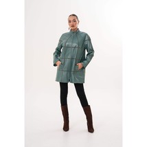 Vinci The Prado Reversible Green Leather Women Jacket image 14
