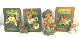 Lot Of 6 Boyds Bears & Friends Bearwear 1 Trinket Box, 4 Pins, 1 Birthday Magnet - $10.00