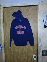 Cleveland Indians Hoodie Stitches Youth Size Medium MLB Blue Baseball 34... - £11.18 GBP