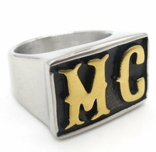 MENDEL Cool Mens Stainless Steel Motorcycle Club MC Biker Ring For Men Size 7-15 - £13.14 GBP