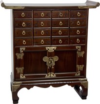 Oriental Furniture Korean Antique Style 16 Drawer Medicine Chest - £371.24 GBP