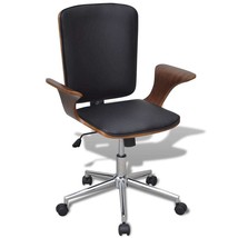  Office Chair Black Faux Leather Medium Ergonomic Office Chair - $427.39 CAD
