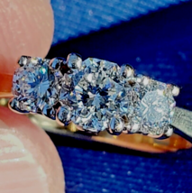 Earth mined Diamond Octagon cut Deco Engagement Ring Vintage Trilogy Solitaire 6 - $5,600.25