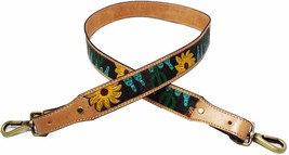 1 1/2&quot; Wide Western Handcrafted Dessert Cactus Sunflower Tooled Painted - $39.59