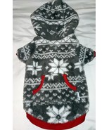 PajamaGram Pajama Hoodie Footie Pet Dog Fair Isle Fleece Size M Medium E... - $5.94