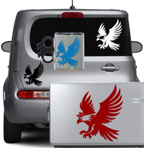 American Bald Eagle with Crown Vinyl Decal Spirit of Freedom Sticker Car Window - $2.96+