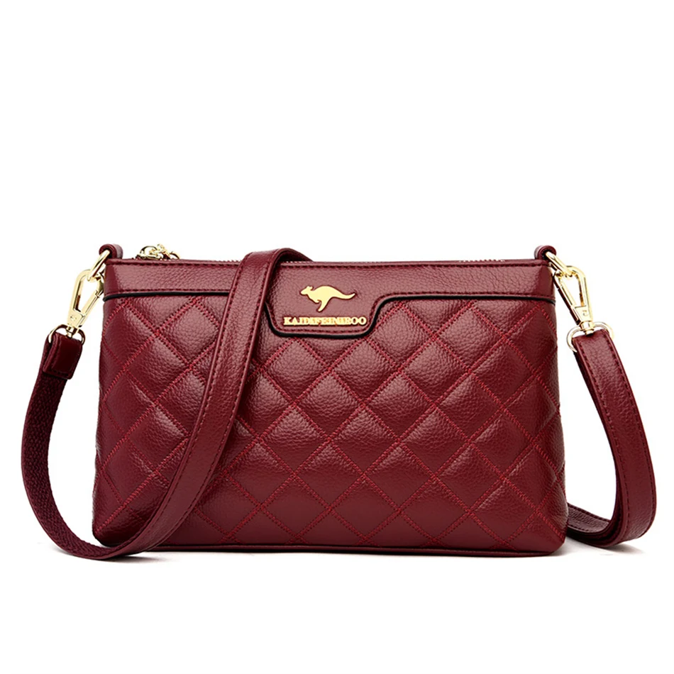 Women&#39;s Shoulder Lozenge Bag  A Main Vintage Lady PU Leather Handbag Hig... - £27.45 GBP