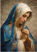 Hail Mary 5&quot; Wood Plaque, New #AB-302-1/R2 - €12,84 EUR