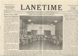 Lanetime Student Newspaper Lane High School Charlottesville VA 1947 Roya... - £21.90 GBP