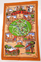 Vintage City Of York (England) - Kitchen Tea Towel NOS Made in UK York map - £7.24 GBP