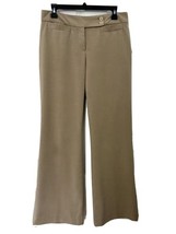 Focus 2000 Petite Womens 8P Tan Classic Dress Pants Tummy Slimming Insid... - $16.30 CAD