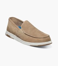 Nunn Bush Luca Suede Moc Toe Venetian Slip On Shoes Stone 85102-275 - £67.70 GBP
