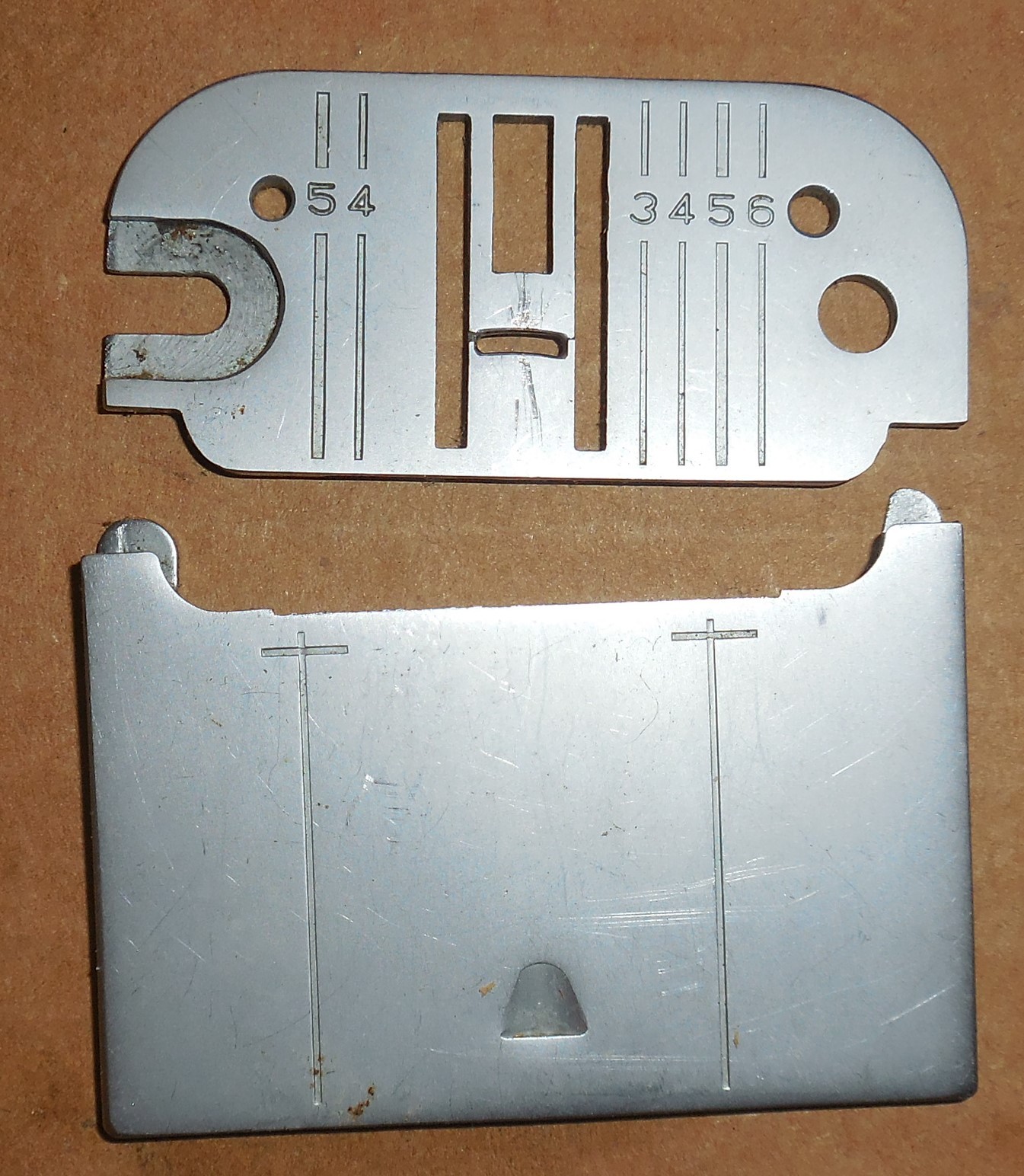 Primary image for Singer Stylist 834 Throat Plate #312391 w/Slide Plate #106080 Used Working Parts