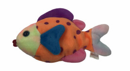 Ty Beanie Babies Original Collection Lips The Fish 1999 Polka Dot Orange - £11.60 GBP