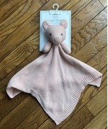 MODERN BABY PINK KNIT PIG SNUGGLE BLANKIE SECURITY BLANKET NWT - $18.00