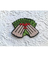 Embroidered patch Iron on. Money in Finger patch. Flaunting Money Iron on. - £6.03 GBP+