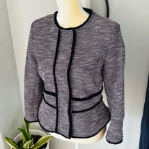 Banana Republic Textured Tweed Blazer Jacket, Size 4, Navy/Red/Multi, NWOT - £48.58 GBP