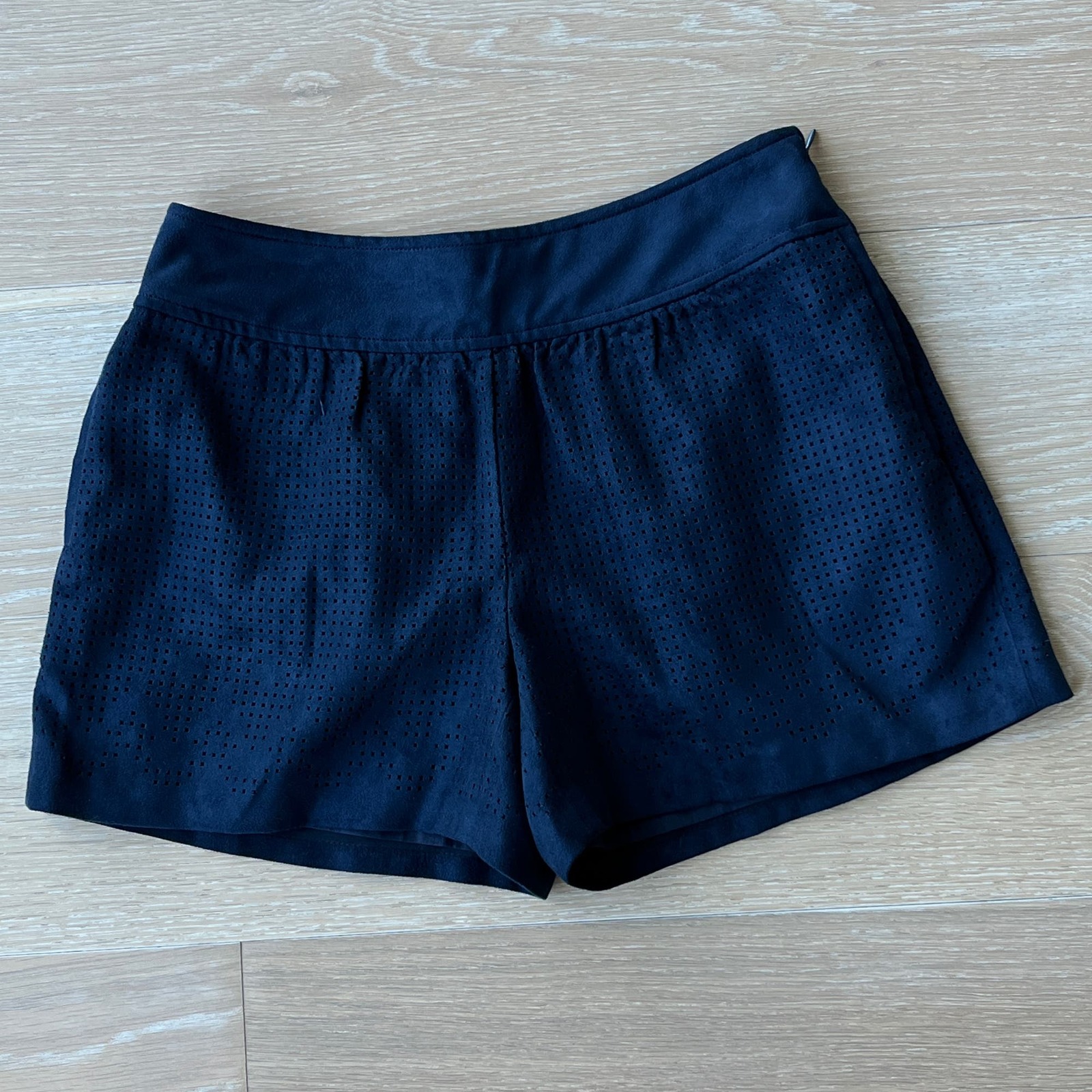 Primary image for Anthropologie Elevenses Vegan Suede Cutwork Shorts sz 0 Petite NEW