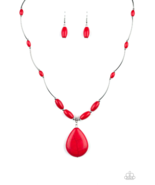 Paparazzi Explore the Elements Red Necklace - New - £3.52 GBP