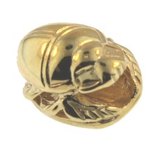 Authentic Trollbeads 18K Gold 21815 Scarab, Gold RETIRED - £484.58 GBP