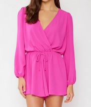 Fsl Apparel solid airflow surplice romper in Hot Pink - £28.01 GBP