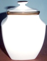 Lenox Eternal White Square Sugar Bowl w/Lid Gold Banded USA New No Box - $37.52