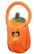 VTG Bestever Plush 3D Jack-O-Lantern Pumpkin Trick or Treat Bag Basket B... - $18.39