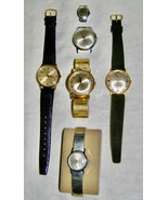 VINTAGE LOT OF 6 TIMEX MEN’S + WOMEN’S  WRISTWATCHES - GOLD-TONE,STAINLE... - $733.85 MXN