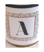 Letter A Monogram Coffee Tea Mug 15 Oz Large Mug Gold Lettering DesignPa... - $19.13 CAD