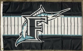 Florida marlins retro style flag 3x5 ft black sports banner man cave garage thumb200