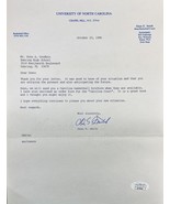 DEAN SMITH Autograph Signed U.N.C. TAR HEELS letter 1986 JSA CERTIFIED A... - $6,990.22 MXN