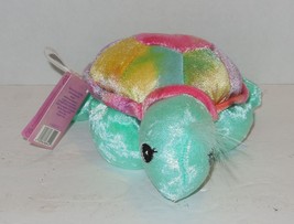Precious Moments Tender Tails Turtle 6&quot; Plush Toy Pink Blue Purple - £11.54 GBP