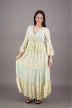 Beautiful Boho Prairie Layered Maxi Dress Hippie Gypsy Festival Beach Wedding - £62.50 GBP