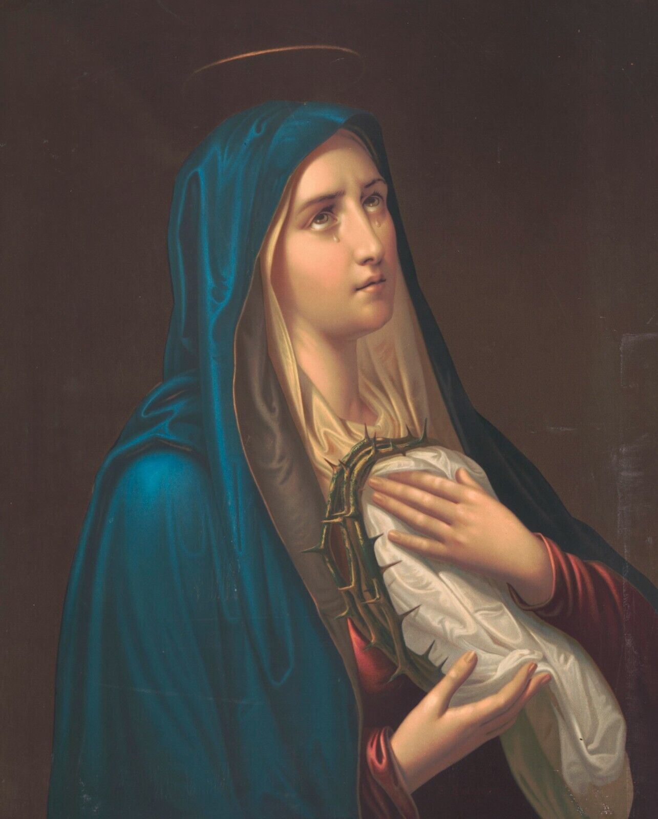 14457.Decor Poster print.Room home wall art design.Heart Virgin Mary.Christian