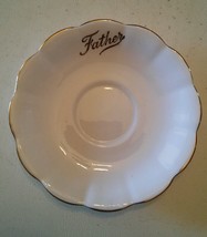 020 Vintage Royal Standard Fine Bone China Father Saucer Englang Gold &amp; White - £3.90 GBP