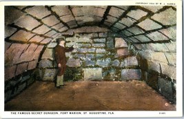 The Famous Secret Dungeon Fort Marion St Augustine Florida Postcard - £7.84 GBP